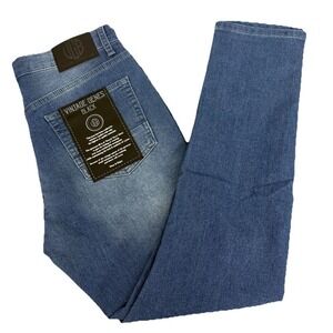 VGB Vintage Genes Black Men's Slim Fit Comfort French Terry Denim Jeans 32x30